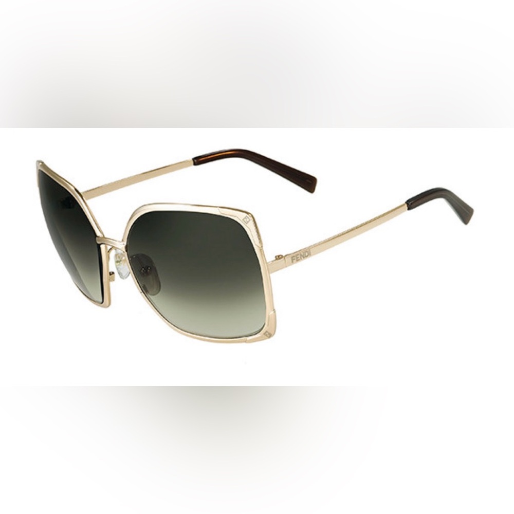 Fendi Oversized  Women's Sunglasses with Gold Frame